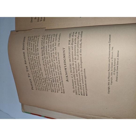 Vintage 1945 Picture Dictionary for Children Garnette Watters SA Courtis Rare - Picture 5 of 12